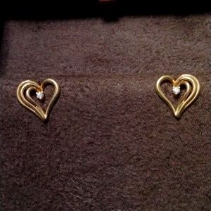 14K Gold with Diamond earrings